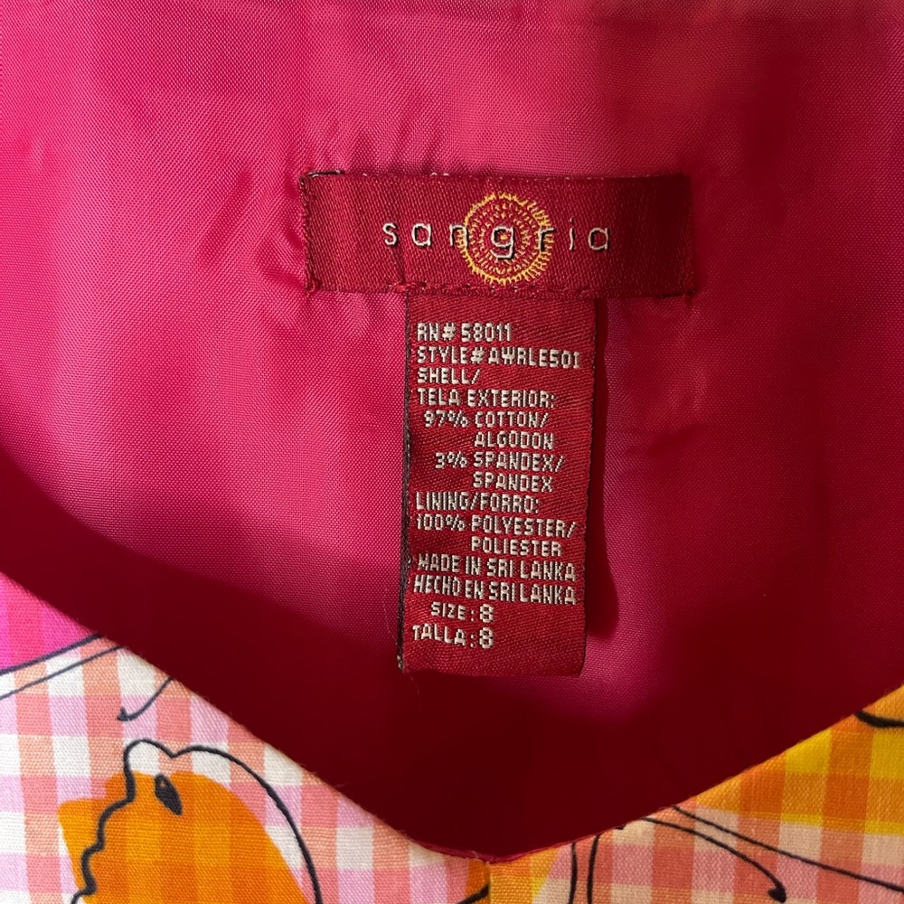 Sangria Pink and Orange Dress with Butterfly Print Sz 8
NWT - Picture 5 of 5